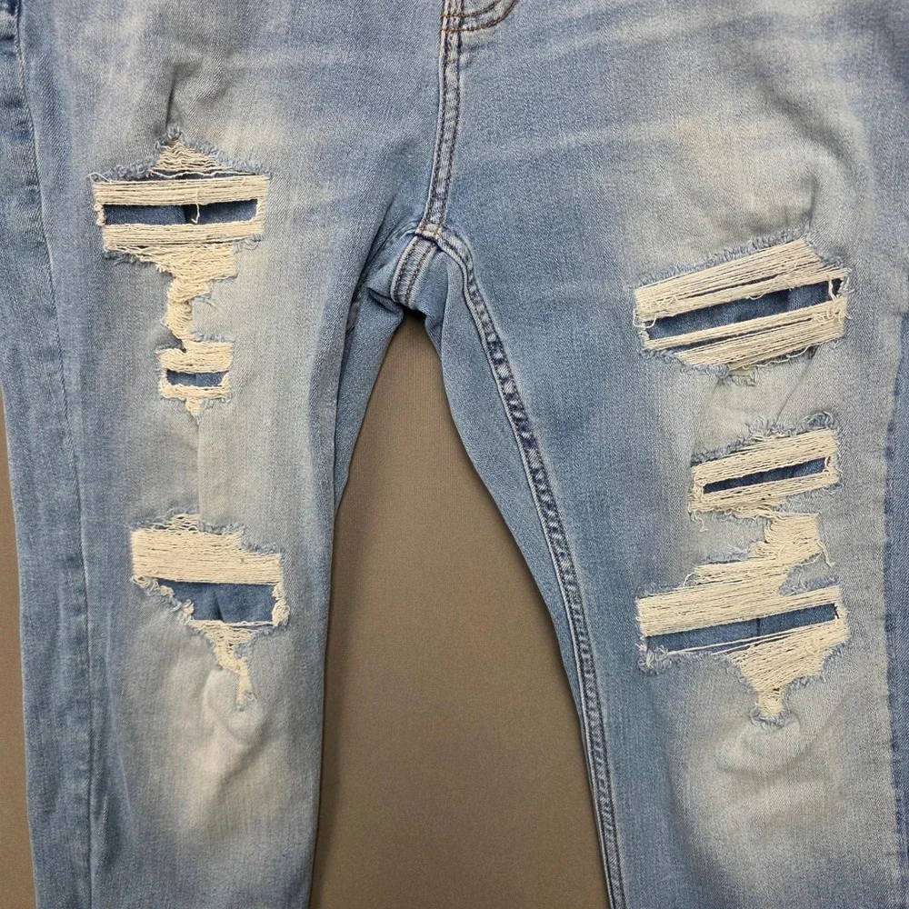 Hollister Jeans Men's Athletic Skinny Distressed Advanced Stretch Blue 34x30